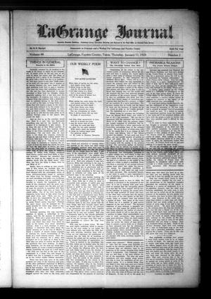 Primary view of object titled 'La Grange Journal (La Grange, Tex.), Vol. 44, No. 2, Ed. 1 Thursday, January 11, 1923'.