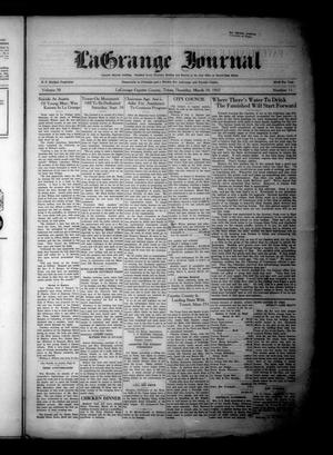 Primary view of object titled 'La Grange Journal (La Grange, Tex.), Vol. 58, No. 11, Ed. 1 Thursday, March 18, 1937'.