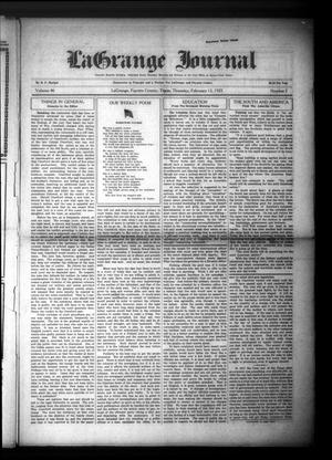 La Grange Journal (La Grange, Tex.), Vol. 46, No. 7, Ed. 1 Thursday, February 12, 1925