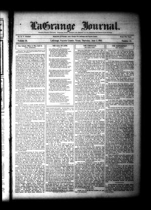 Primary view of La Grange Journal. (La Grange, Tex.), Vol. 36, No. 22, Ed. 1 Thursday, June 3, 1915