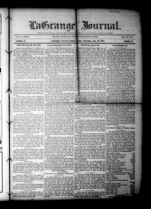 La Grange Journal. (La Grange, Tex.), Vol. 34, No. 5, Ed. 1 Thursday, January 30, 1913