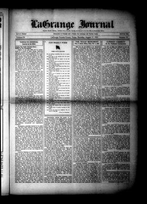 La Grange Journal (La Grange, Tex.), Vol. 54, No. 33, Ed. 1 Thursday, August 17, 1933