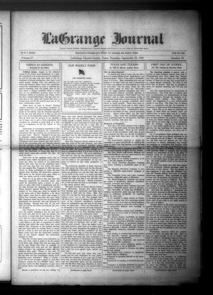 La Grange Journal (La Grange, Tex.), Vol. 51, No. 38, Ed. 1 Thursday, September 18, 1930