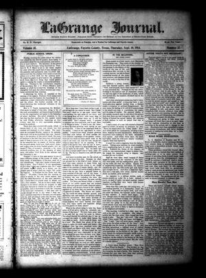 Primary view of object titled 'La Grange Journal. (La Grange, Tex.), Vol. 35, No. 37, Ed. 1 Thursday, September 10, 1914'.