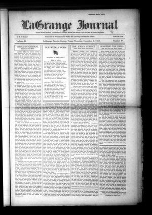 La Grange Journal (La Grange, Tex.), Vol. 44, No. 49, Ed. 1 Thursday, December 6, 1923
