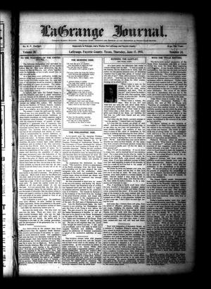 La Grange Journal. (La Grange, Tex.), Vol. 36, No. 24, Ed. 1 Thursday, June 17, 1915