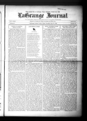 La Grange Journal (La Grange, Tex.), Vol. 47, No. 23, Ed. 1 Thursday, June 10, 1926