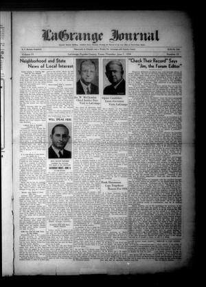 Primary view of object titled 'La Grange Journal (La Grange, Tex.), Vol. 55, No. 23, Ed. 1 Thursday, June 7, 1934'.