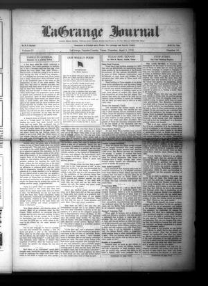 La Grange Journal (La Grange, Tex.), Vol. 51, No. 14, Ed. 1 Thursday, April 3, 1930