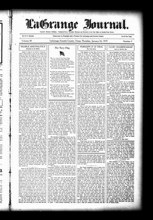 La Grange Journal. (La Grange, Tex.), Vol. 40, No. 3, Ed. 1 Thursday, January 16, 1919