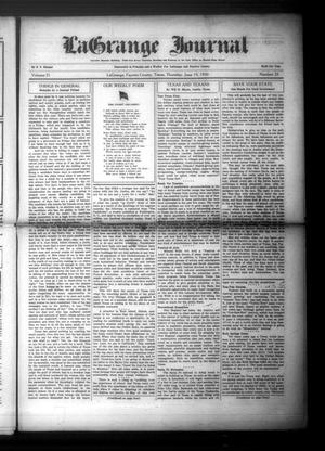 La Grange Journal (La Grange, Tex.), Vol. 51, No. 25, Ed. 1 Thursday, June 19, 1930