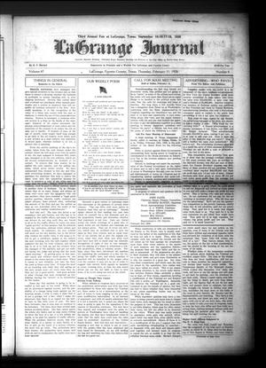 La Grange Journal (La Grange, Tex.), Vol. 47, No. 6, Ed. 1 Thursday, February 11, 1926