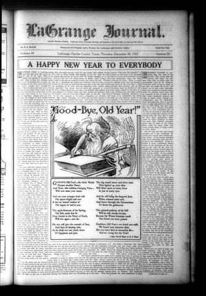 La Grange Journal. (La Grange, Tex.), Vol. 43, No. 52, Ed. 1 Thursday, December 28, 1922
