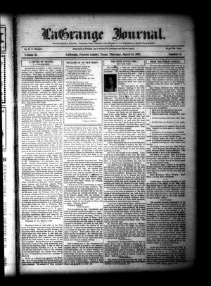 La Grange Journal. (La Grange, Tex.), Vol. 36, No. 11, Ed. 1 Thursday, March 18, 1915