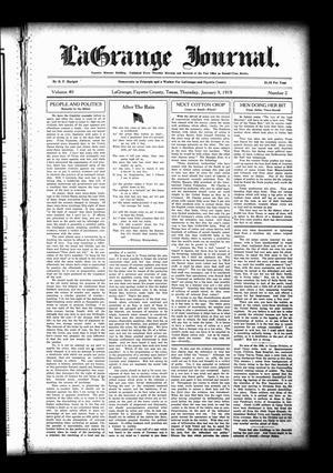La Grange Journal. (La Grange, Tex.), Vol. 40, No. 2, Ed. 1 Thursday, January 9, 1919