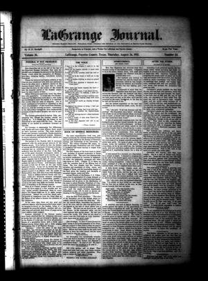 La Grange Journal. (La Grange, Tex.), Vol. 36, No. 34, Ed. 1 Thursday, August 26, 1915