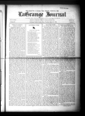 Primary view of object titled 'La Grange Journal (La Grange, Tex.), Vol. 47, No. 12, Ed. 1 Thursday, March 25, 1926'.
