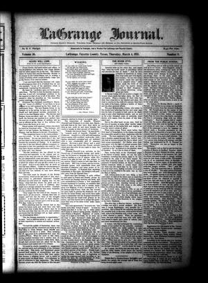 La Grange Journal. (La Grange, Tex.), Vol. 36, No. 9, Ed. 1 Thursday, March 4, 1915