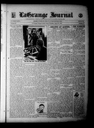 La Grange Journal (La Grange, Tex.), Vol. 64, No. 17, Ed. 1 Thursday, April 29, 1943