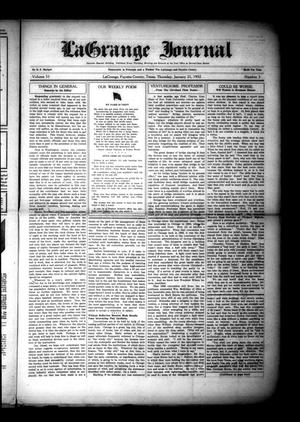 La Grange Journal (La Grange, Tex.), Vol. 53, No. 3, Ed. 1 Thursday, January 21, 1932