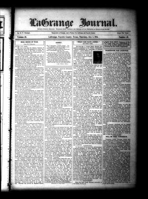 La Grange Journal. (La Grange, Tex.), Vol. 35, No. 40, Ed. 1 Thursday, October 1, 1914