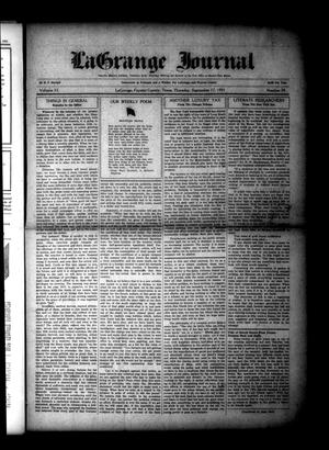 Primary view of object titled 'La Grange Journal (La Grange, Tex.), Vol. 52, No. 38, Ed. 1 Thursday, September 17, 1931'.