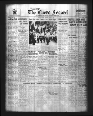 The Cuero Record (Cuero, Tex.), Vol. 40, No. 138, Ed. 1 Monday, June 11, 1934