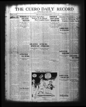 Primary view of object titled 'The Cuero Daily Record (Cuero, Tex.), Vol. 69, No. 40, Ed. 1 Wednesday, August 15, 1928'.