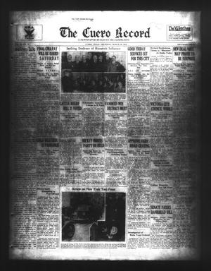 Primary view of object titled 'The Cuero Record (Cuero, Tex.), Vol. 40, No. 75, Ed. 1 Thursday, March 29, 1934'.