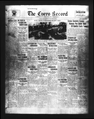 Primary view of object titled 'The Cuero Record (Cuero, Tex.), Vol. 40, No. 16, Ed. 1 Friday, January 19, 1934'.