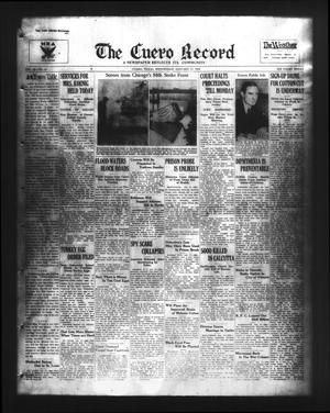 Primary view of object titled 'The Cuero Record (Cuero, Tex.), Vol. 40, No. 14, Ed. 1 Wednesday, January 17, 1934'.