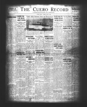 The Cuero Record (Cuero, Tex.), Vol. 70, No. 135, Ed. 1 Friday, June 7, 1929