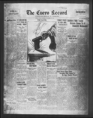 The Cuero Record (Cuero, Tex.), Vol. 37, No. 267, Ed. 1 Thursday, November 12, 1931