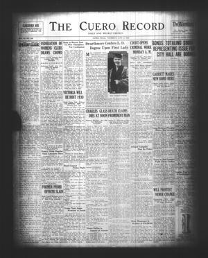 Primary view of object titled 'The Cuero Record (Cuero, Tex.), Vol. 70, No. 140, Ed. 1 Thursday, June 13, 1929'.