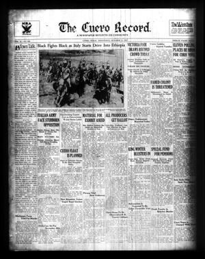 Primary view of object titled 'The Cuero Record. (Cuero, Tex.), Vol. 41, No. 248, Ed. 1 Wednesday, October 23, 1935'.
