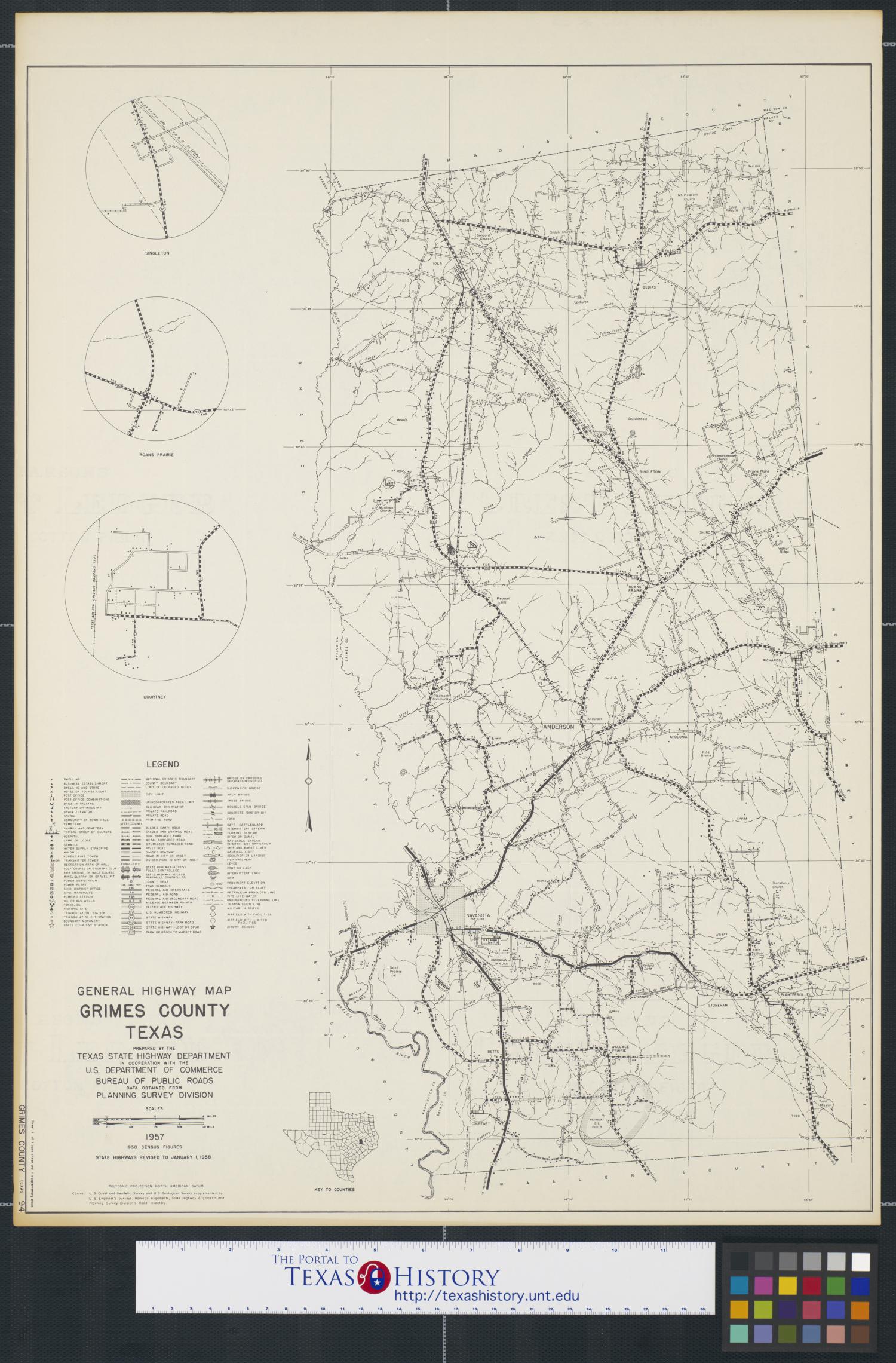 General Highway Map Grimes County Texas Side 1 Of 2 The Portal To