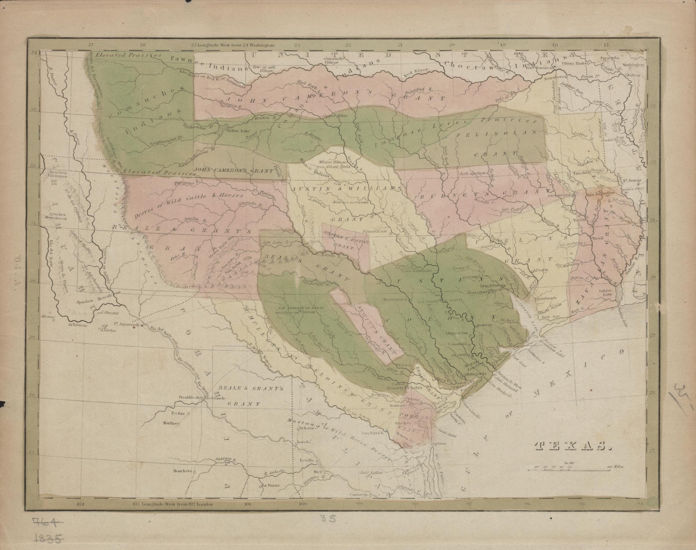 Map Of The Breakdown Of Texas Land Grants Side 1 Of 1 The Portal